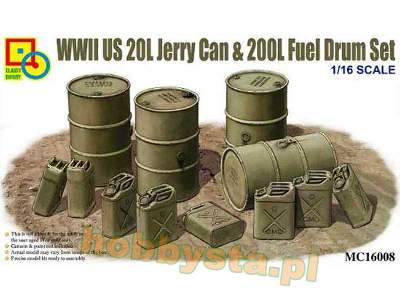 WWII US 20L Jerry Can & 200L Fuel Drum Set - image 1
