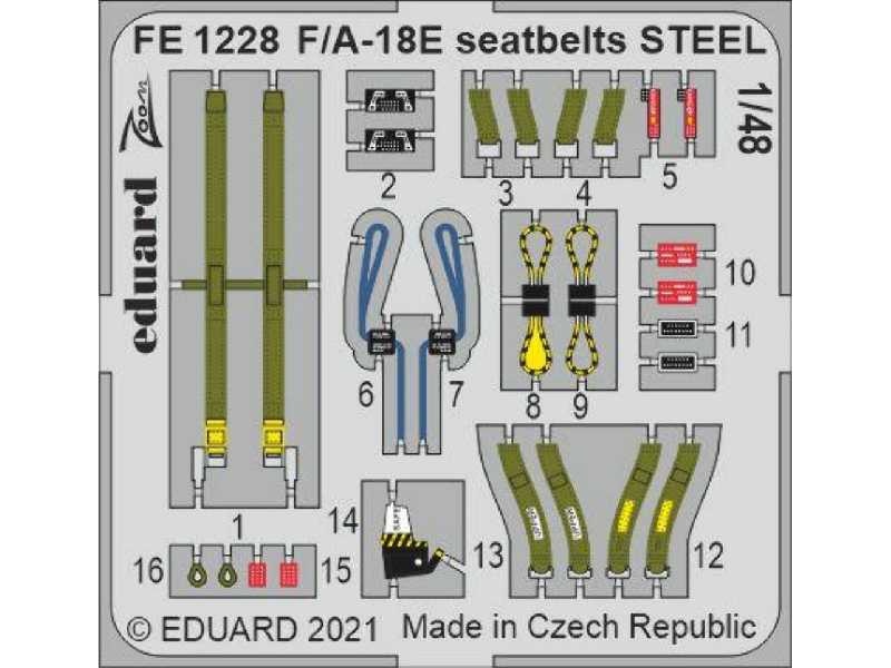 F/ A-18E seatbelts STEEL 1/48 - image 1