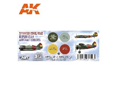 AK 11713 Spanish Civil War. Republican Aircraft Colors Set - image 2