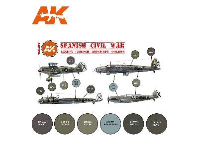 AK 11714 Spanish Civil War. Legion Condor Aircraft Colors Set - image 2