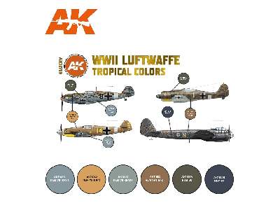 AK 11719 WWii Luftwaffe Tropical Colors Set - image 2