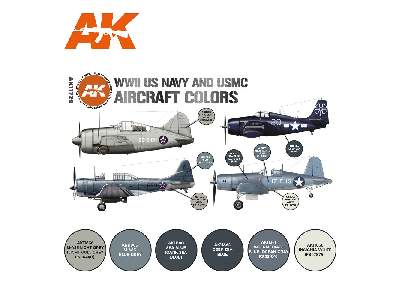 AK 11729 WWii US Navy & Usmc Aircraft Colors Set - image 2