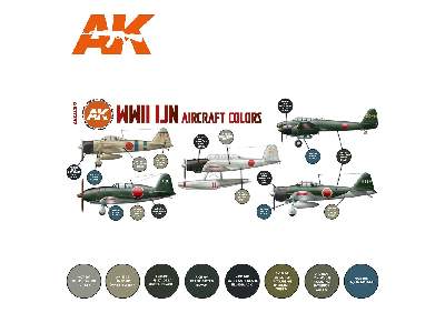 AK 11737 WWii IJN Aircraft Colors Set - image 2