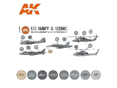 AK 11744 US Navy & Usmc Modern Aircraft & Helicopter Colors Set - image 2