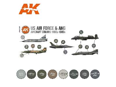 AK 11747 US Air Force & Ang Aircraft Colors 1960s-1980s Set - image 2