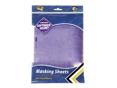 Softouch Velvet Masking Sheets (X5 Sheets, 280mm X 195mm, Adhesi - image 1