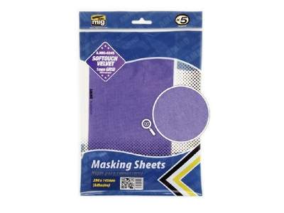 Softouch Velvet masking Sheets 1mm Grid (X5 Sheets, 290mm X 145m - image 1
