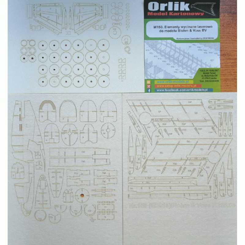 W150. Elementy Wycinane Laserowo Do Modelu Blohm & Voss Bv P.205.03 - image 1