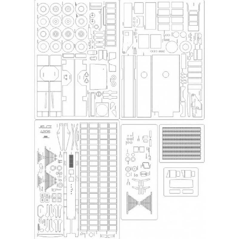 Jelcz 420s - Szkielet, Detale, Oszklenie, Bieżniki - Zestaw Elementów Wyciętych Laserem - image 1
