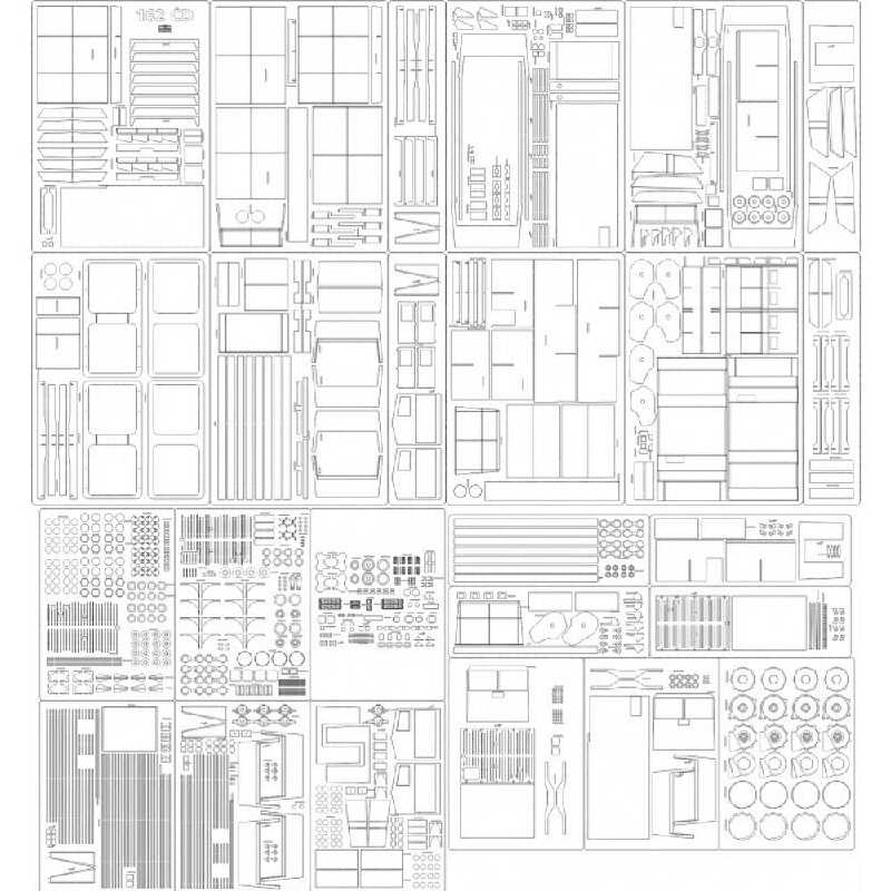 Lokomotywa 162 Cd - Szkielet, Detale, Tabliczki - Zestaw Elementów Wyciętych Laserem - image 1