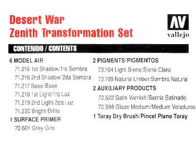 Model Air Color - Desert War Zenith Transformation Set 12 units - image 2