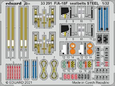 F/ A-18F seatbelts STEEL 1/32 - image 1