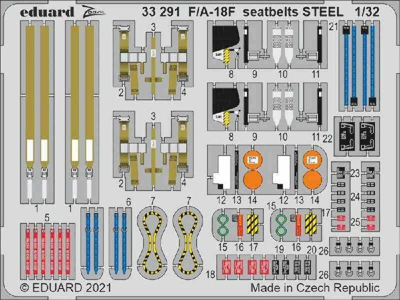 F/ A-18F seatbelts STEEL 1/32 - image 1