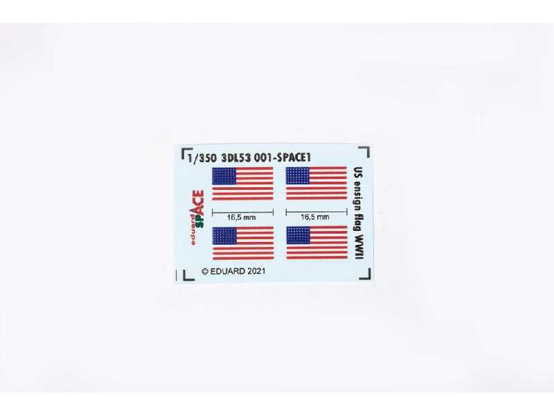 US ensign flag WWII SPACE 1/350 - image 1