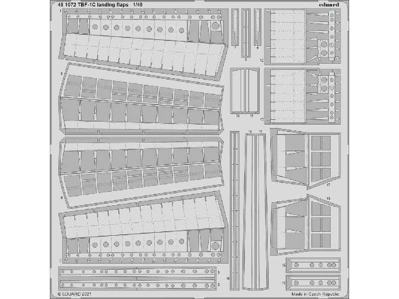 TBF-1C landing flaps 1/48 - image 1