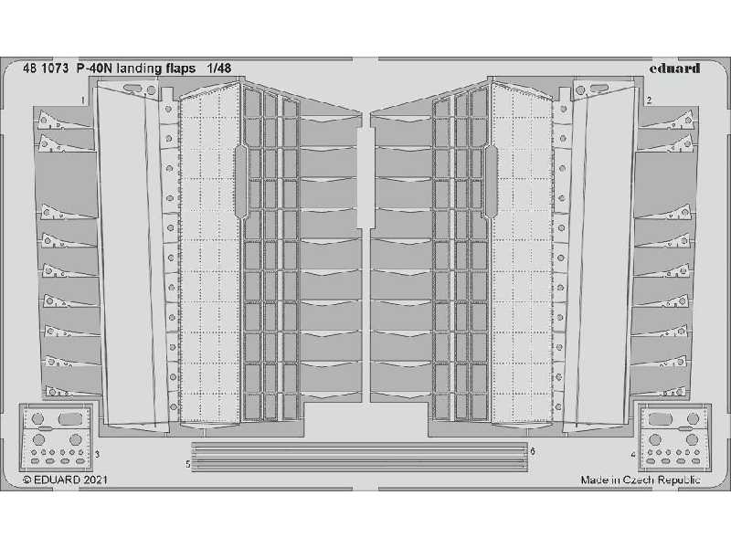 P-40N landing flaps 1/48 - image 1
