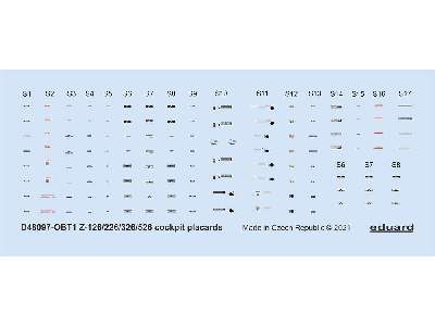 Z-126/226/326/526 cockpit placards 1/48 - image 1