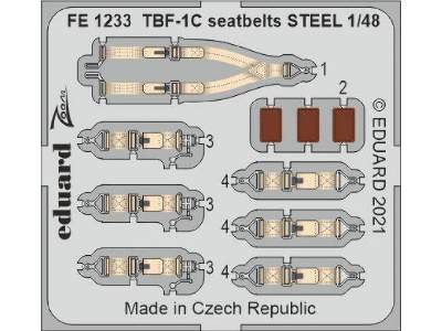 TBF-1C seatbelts STEEL 1/48 - image 1
