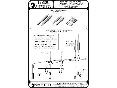 Spitfire Mk. Vc - Lufy Działek Hispano 20mm W Osłonach I Końcówki Luf Browning .303 (Do Modelu E - image 3