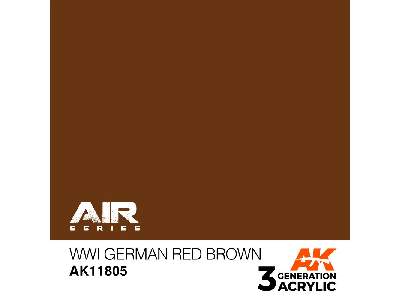 Ak 11805 Wwi German Red Brown - image 1