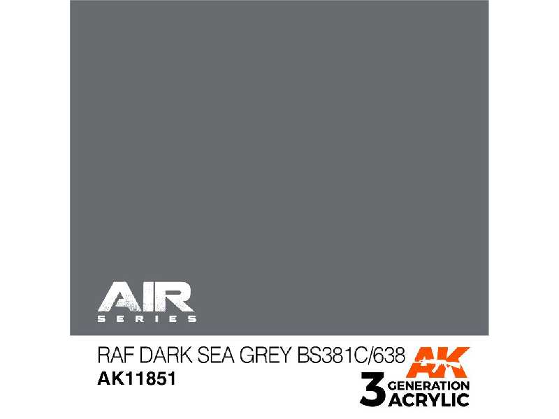 Ak 11851 Raf Dark Sea Grey Bs381c/638 - image 1 Ak 11851 Raf Dark Sea Grey Bs381c/638 - image 1