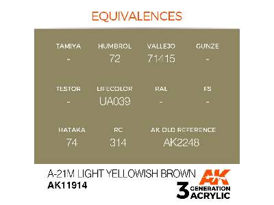 Ak 11914 A-21m Light Yellowish Brown - image 3