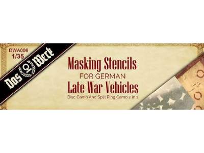 Masking Stencils For German Late War Vehicles (Disc Camo And Split Ring Camo 2 In 1) - image 1