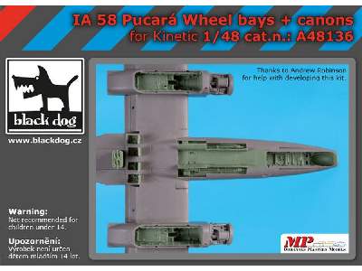 Ia 58 Pucará Wheel Bays + Canons For Kinetic - image 1