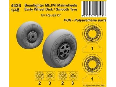 Beaufighter Mk.I/Vi Mainwheels Early Wheel Disk / Smooth Tyre (For Revell Kit) - image 1
