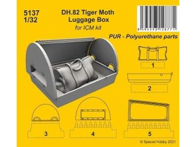 Dh.82 Tiger Moth Luggage Box (For Icm Kit) - image 1