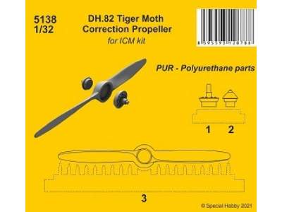 Dh.82 Tiger Moth Correction Propeller (For Icm Kit) - image 1