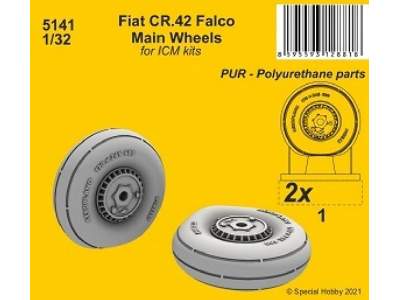 Fiat Cr.42 Falco Main Wheels (For Icm Kit) - image 1