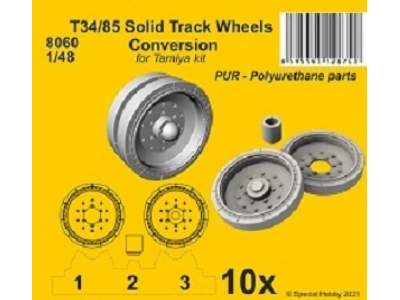 T-35/85 Solid Track Wheels Conversion Tamiya - image 1