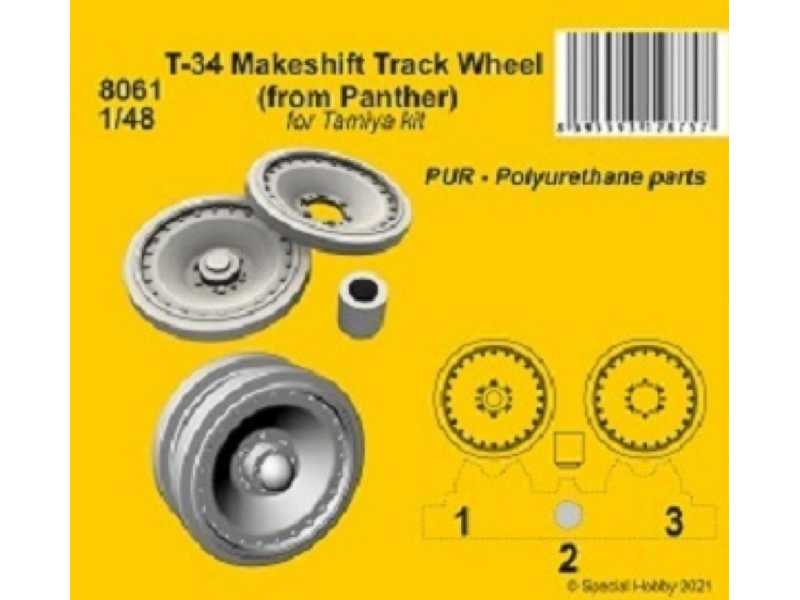 T-34 Makeshift Track Wheel (From Panther) Tamiya - image 1