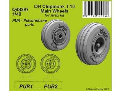 Dh Chipmunk T.10 Main Wheels (For Airfix Kit) - image 1