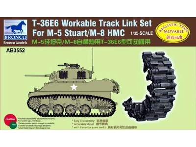 T-36E6 Workable Track Link Set For M-5 Stuart/M-8 HMC - image 1