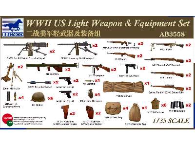 WW II US Light Weapon and Equipment Set - image 1