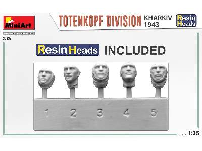 Totenkopf Division. Kharkov 1943 - Resin Heads - image 4