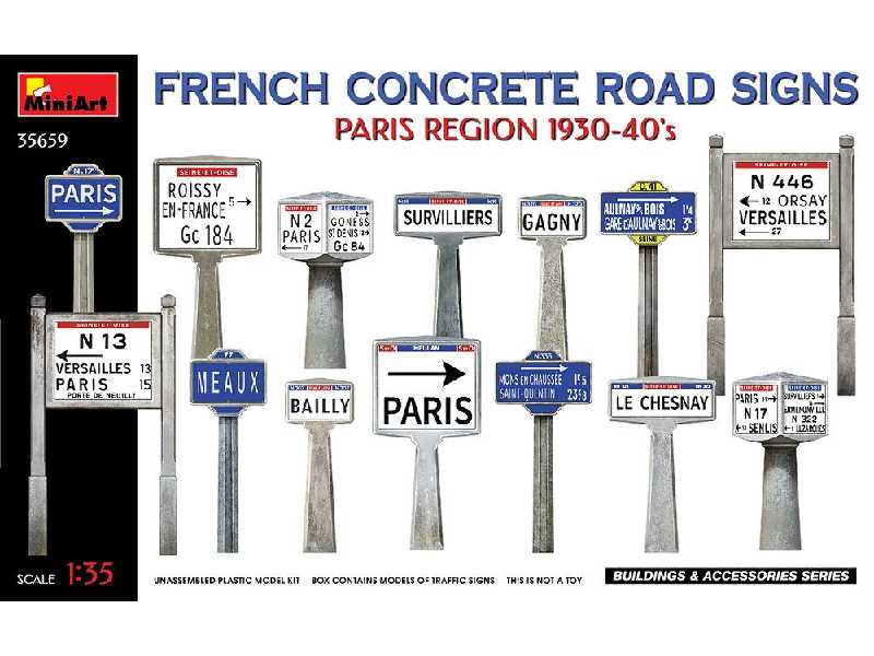 French Concrete Road Signs. Paris Region 1930-40’s - image 1
