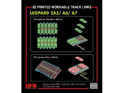 3d Printed Workable Track Links For Leopard 2a5/A6/A7 - image 1