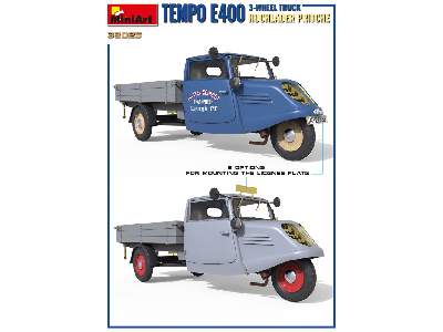 Tempo E400 Hochlader Pritsche 3-wheel Truck - image 1