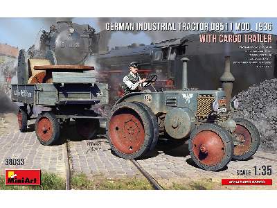 German Industrial Tractor D8511 Mod. 1936 With Cargo Trailer - image 1