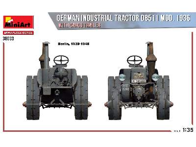 German Industrial Tractor D8511 Mod. 1936 With Cargo Trailer - image 6