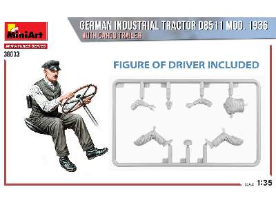 German Industrial Tractor D8511 Mod. 1936 With Cargo Trailer - image 8