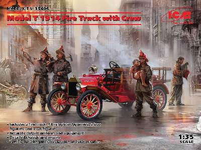 Model T 1914 Fire Truck With Crew - image 1