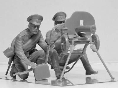 WWI Russian Maxim MG Team - 2 figures - image 2