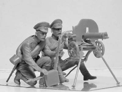 WWI Russian Maxim MG Team - 2 figures - image 3