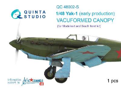 Yak-1 (Early Production) Vacuformed Clear Canopy - image 1