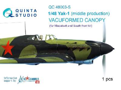 Yak-1 (Middle Production) Vacuformed Clear Canopy - image 1