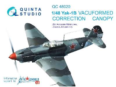 Yak-1b Correction Vacuformed Clear Canopy - image 1